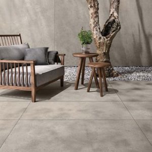 Betonlook terrastegels in formaat 60x120cm zowel binnen als buiten