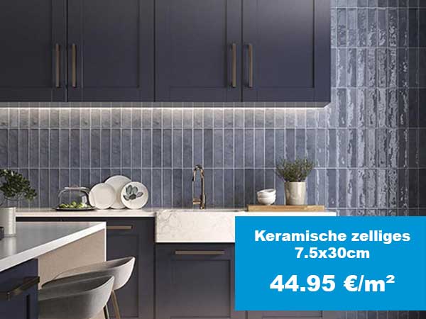 Outlet in keramische zelliges, vierkant of rechthoekig, hexagon of bejmat bij Top Tegel. Kleine wandtegels in verschillende kleuren zoals blauw, groen of wit.